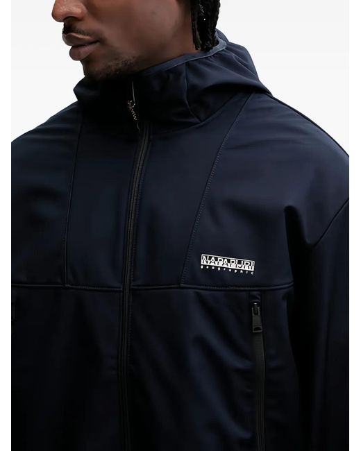 Napapijri Blue Veste A-Biois À Capuche for men