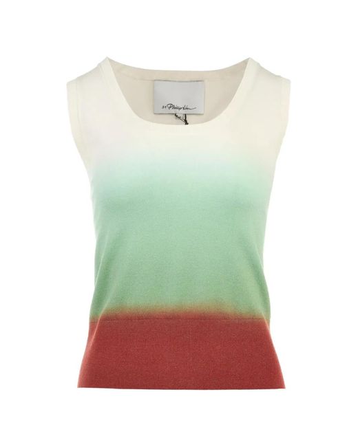 3.1 Phillip Lim Green Ombré-Effect Sleeveless Top