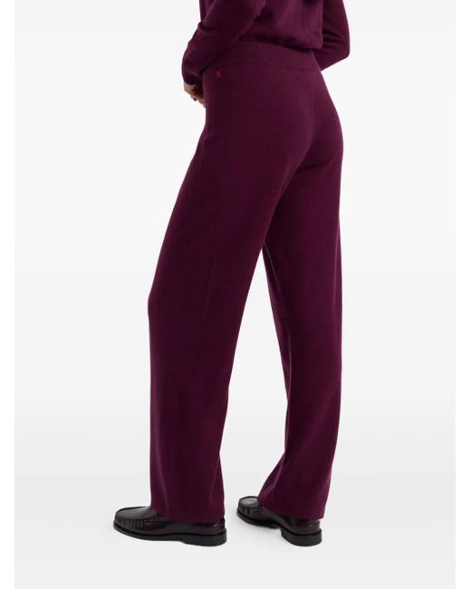 Chinti & Parker Purple Wool Blend Wide-Leg Trousers