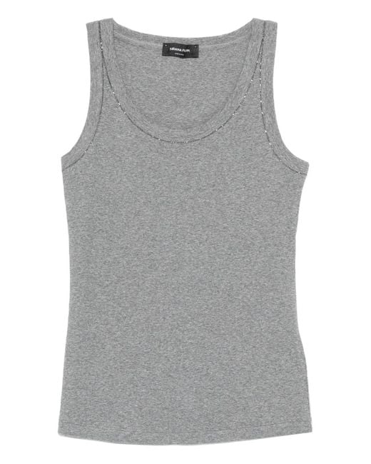 Fabiana Filippi Gray Embellished Tank Top