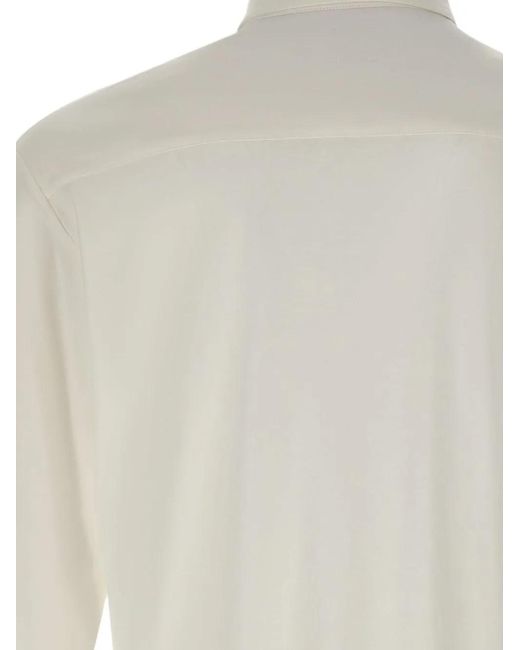 Eleventy White Classic Cotton-Blend Shirt for men