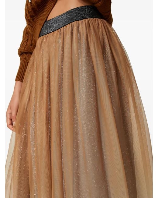Twinset Midi-Rok Met Ombré in het Brown