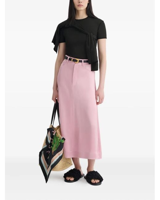 Nanushka Pink Cintia Midi Skirt