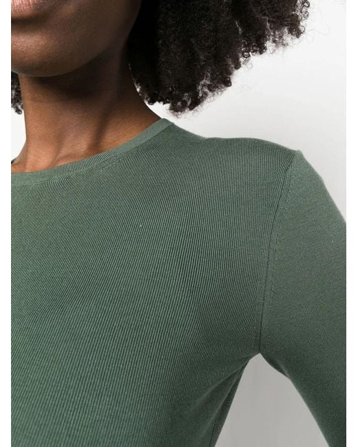 Joseph Green Fine-Knit Round-Neck Jumper