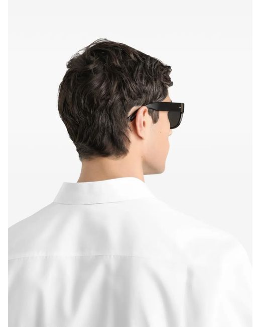 Dolce & Gabbana White Hawaii Poplin Shirt With Cutwork for men