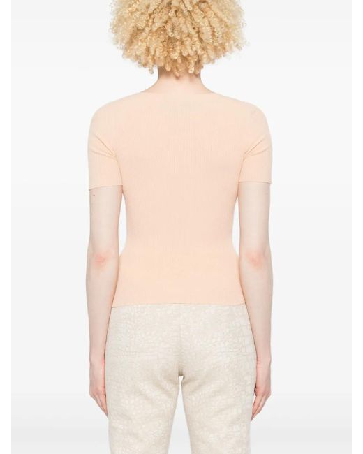 Roberto Collina ファインリブ Tシャツ Natural
