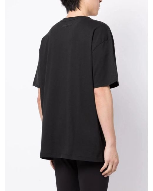 Fear Of God Black Logo-Print Cotton T-Shirt for men
