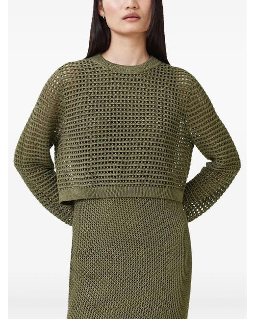 Robe En Maille Ajourée À Coupe Mi-Longue AllSaints en coloris Green