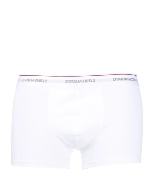 DSquared² White Logo Tape Boxers Set for men