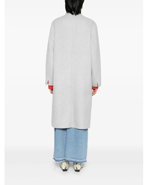 B+ AB Gray Double-Breasted Overcoat