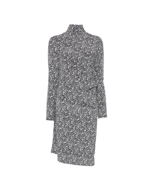 Totême Gray Floral Twist Dress