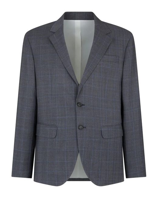 DSquared² Blue Checked Single-Breasted Wool Suit for men