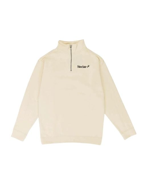 Sinclair White Zip-Up Sweater for men