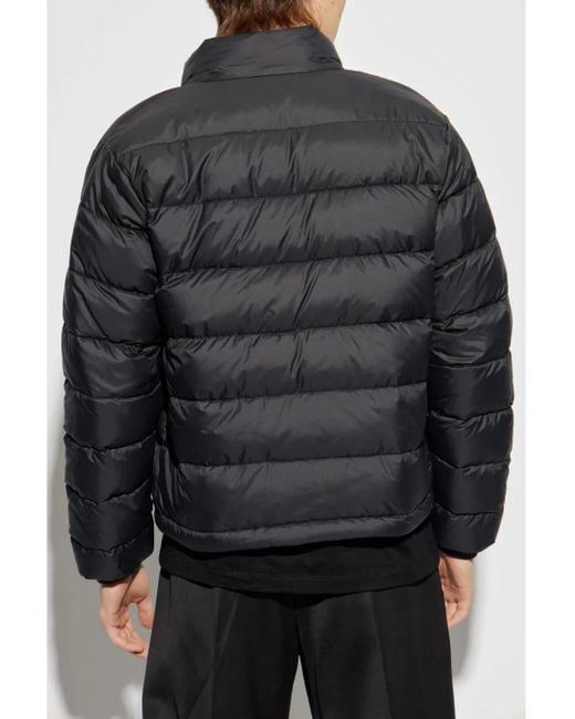 Plumífero Con Logo Bordado Versace de hombre de color Gray