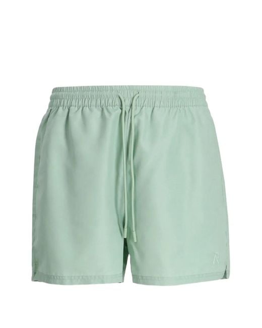 Represent Green Logo-Embroidered Swim Shorts for men