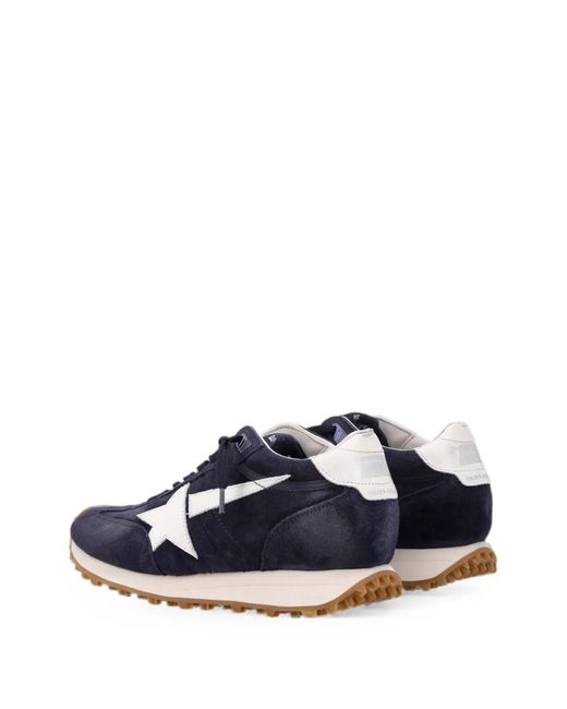 Golden Goose Deluxe Brand Blue Marathon Star-Patch Sneakers