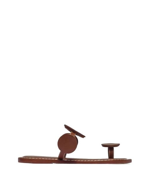 Bernardo White New Moon Round-Toe Sandals