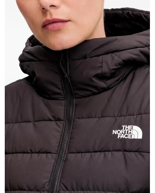 The North Face Black Quilted Hooded Jacket