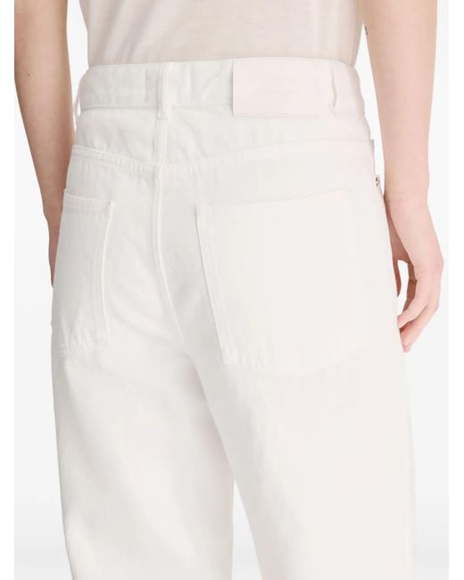 Loulou de Saison White Mico Wide-Leg Jeans