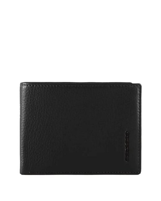 Piquadro Black Bi-Fold Wallet