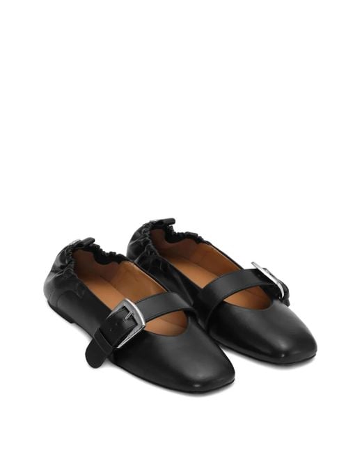 Ganni Black Flat Shoes