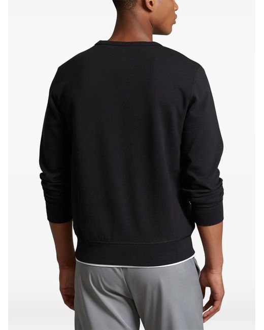 Polo Ralph Lauren Black Logo-Embroidered Sweater for men