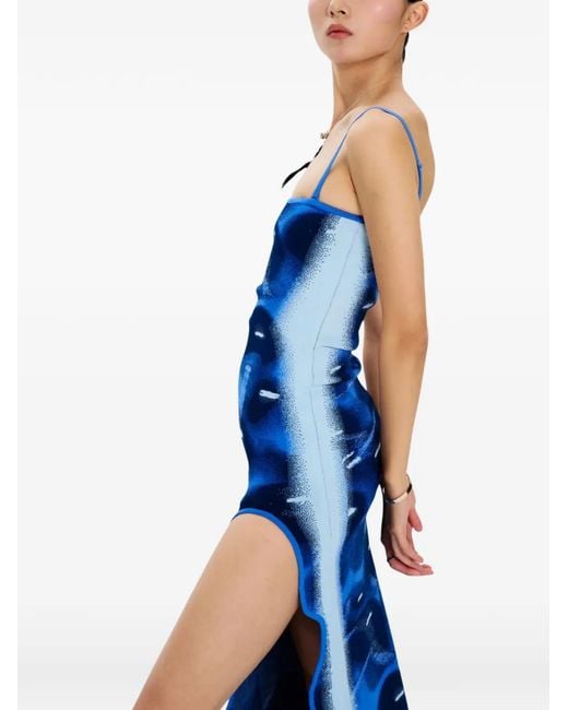Vestido Midi Con Tirantes Finos Ph5 de color Blue