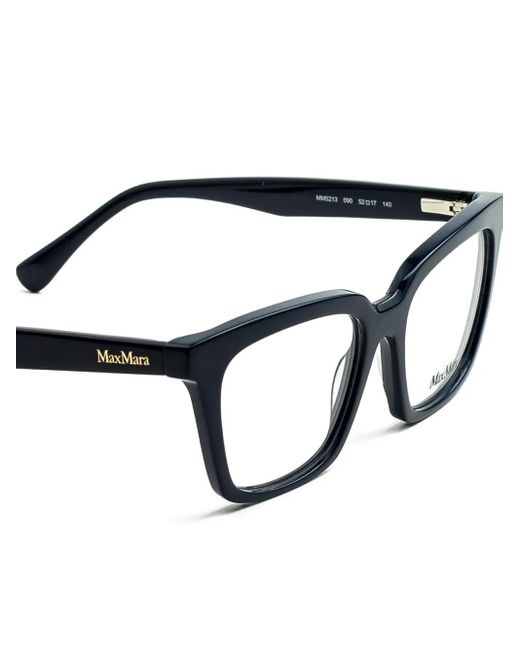 Max Mara Black Brille Mit Eckigem Gestell