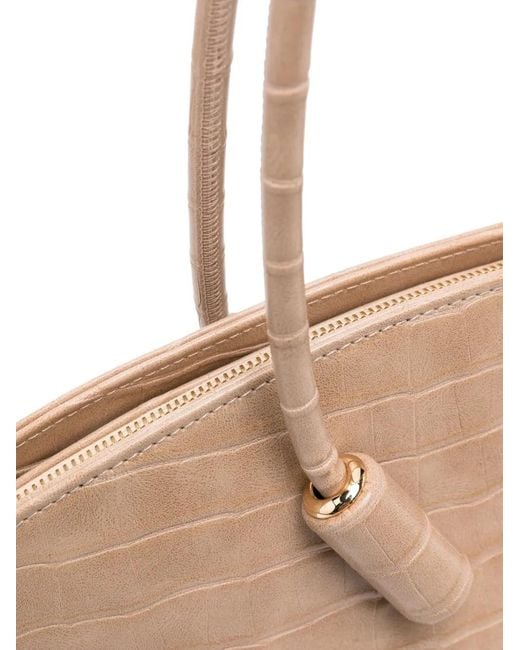 THEMOIRÈ Pink Embossed Recycled Leather Shoulder Bag