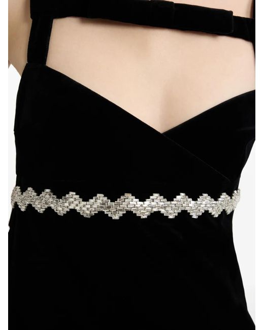 Patou Black Rhinestone-Embellished Dress