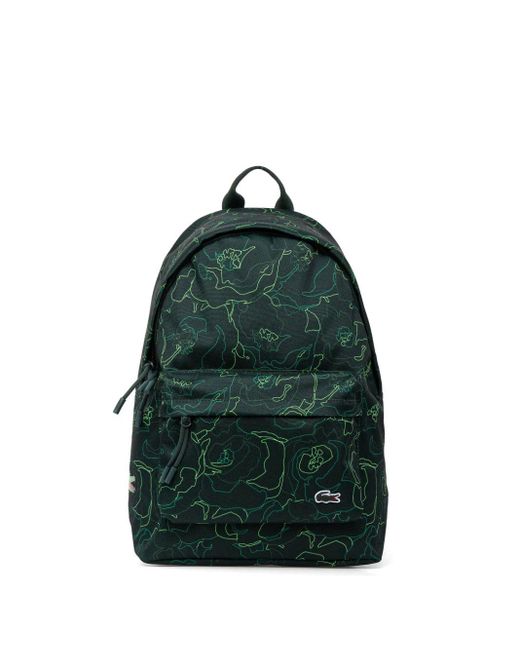 Lacoste Green Graphic-Print Backpack