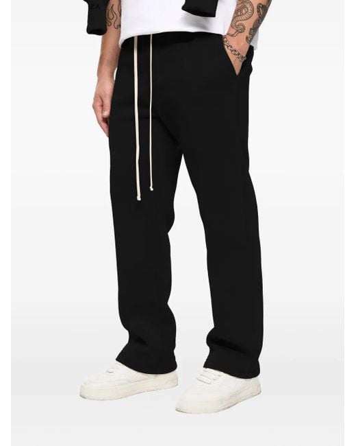 Hamza Black 247 Drawstring Track Pants for men