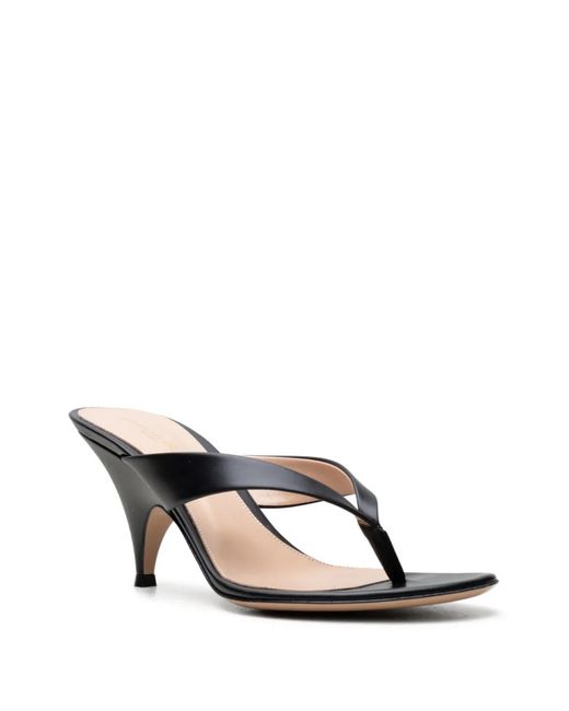 Gianvito Rossi Black Sofia Thong Sandals