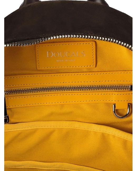 Doucal's Black Suede Backpack