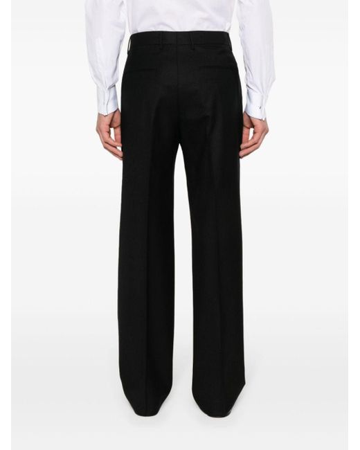 Pantalon droit en laine Tagliatore pour homme en coloris Black