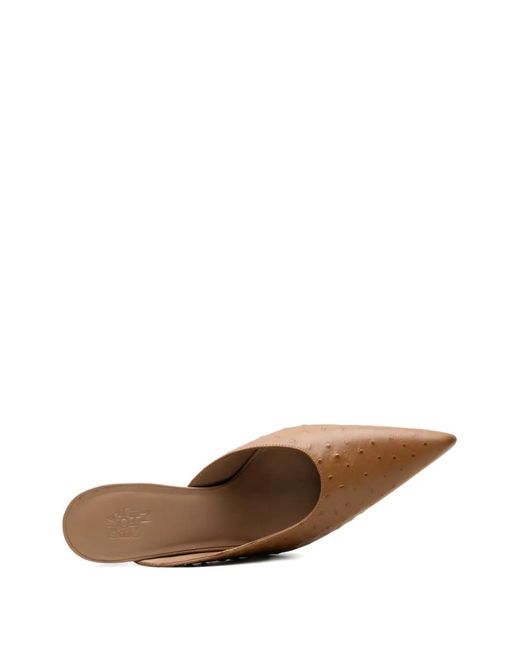 Gia Borghini Brown Leather Mules