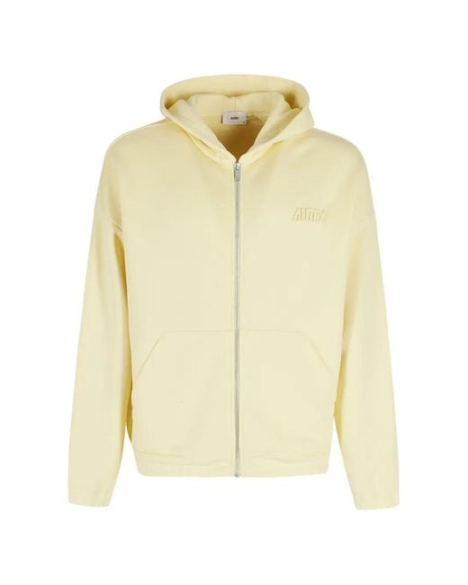 Autry Yellow Zip-Up Hoodie