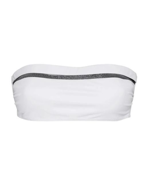 Brunello Cucinelli モニーレ ビキニトップ White