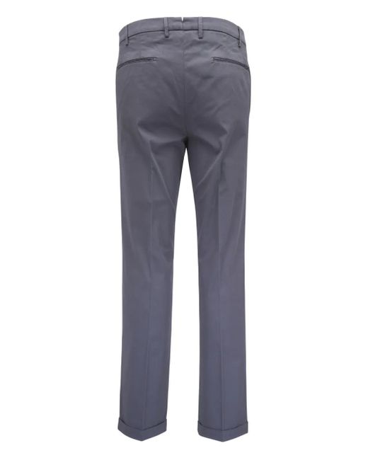 Fedeli Blue Cotton Chinos for men