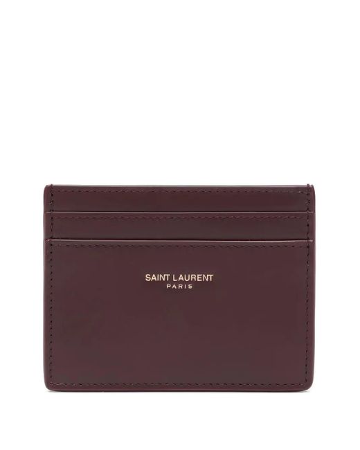 Saint Laurent Leren Pasjeshouder in het Purple