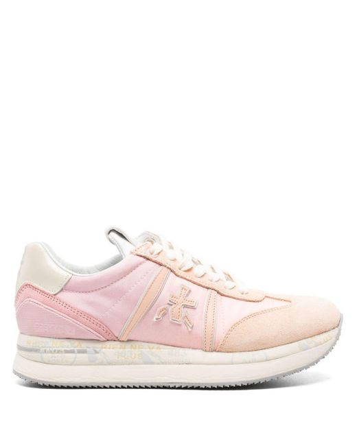 Premiata Pink Conny Panelled Sneakers