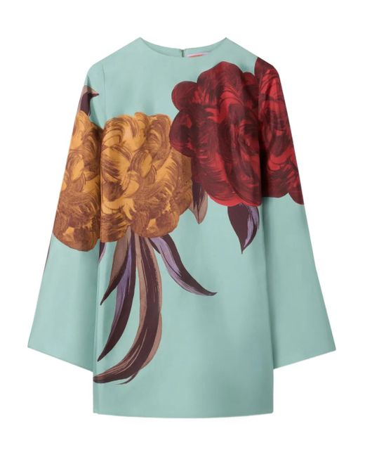 LaDoubleJ Blue Supremes Swing Minikleid Mit Blumenprint