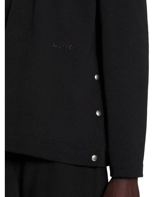 Lanvin Black Logo-Print Sweatshirt for men