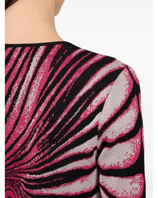 Roberto Cavalli Red Ray Of Paradise Printed Cardigan