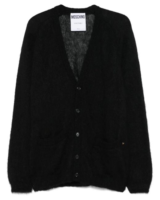 メンズ Moschino Vネック カーディガン Black