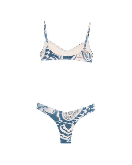 Cia.Marítima Blue Monaco Printed Bikini
