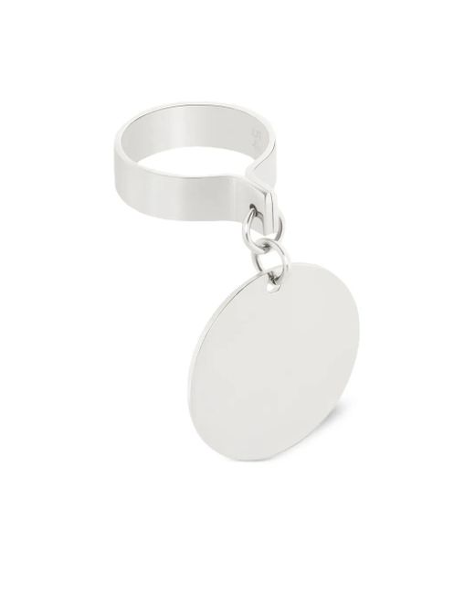 Courreges White Plated Folded Confett Ring