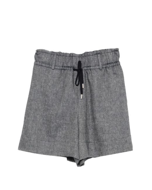 Eleventy Gray Drawstring Shorts