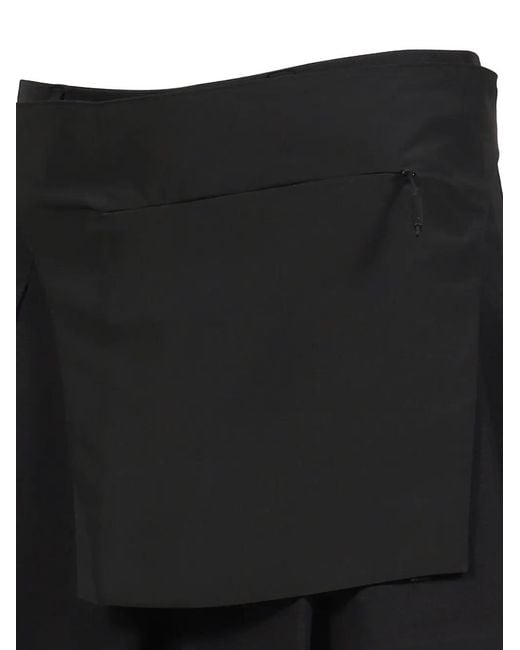 HELIOT EMIL Black Prism Double-Layered Mini Skirt