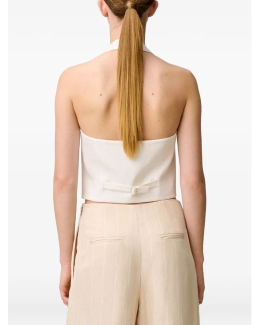 Claudie Pierlot White Backless Waistcoat